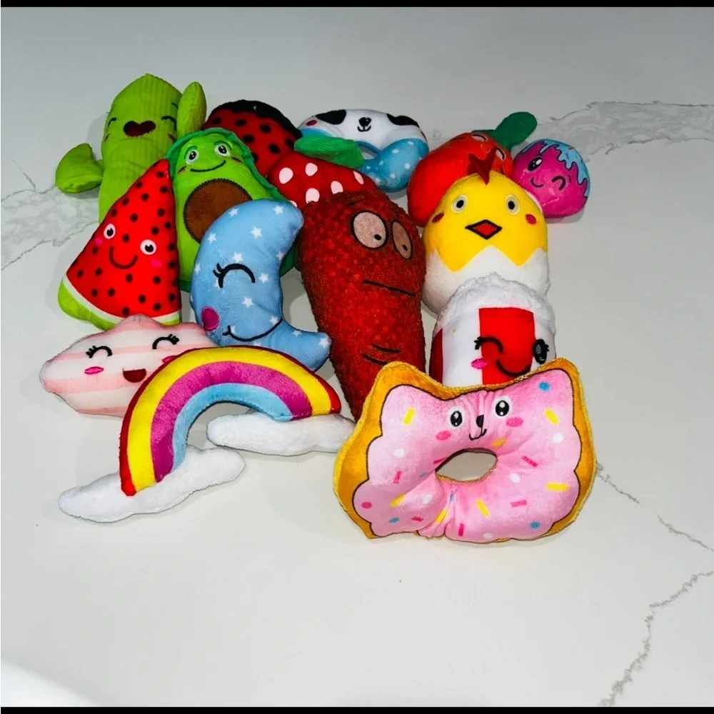 Colorful Plush Dog Toy Set 14